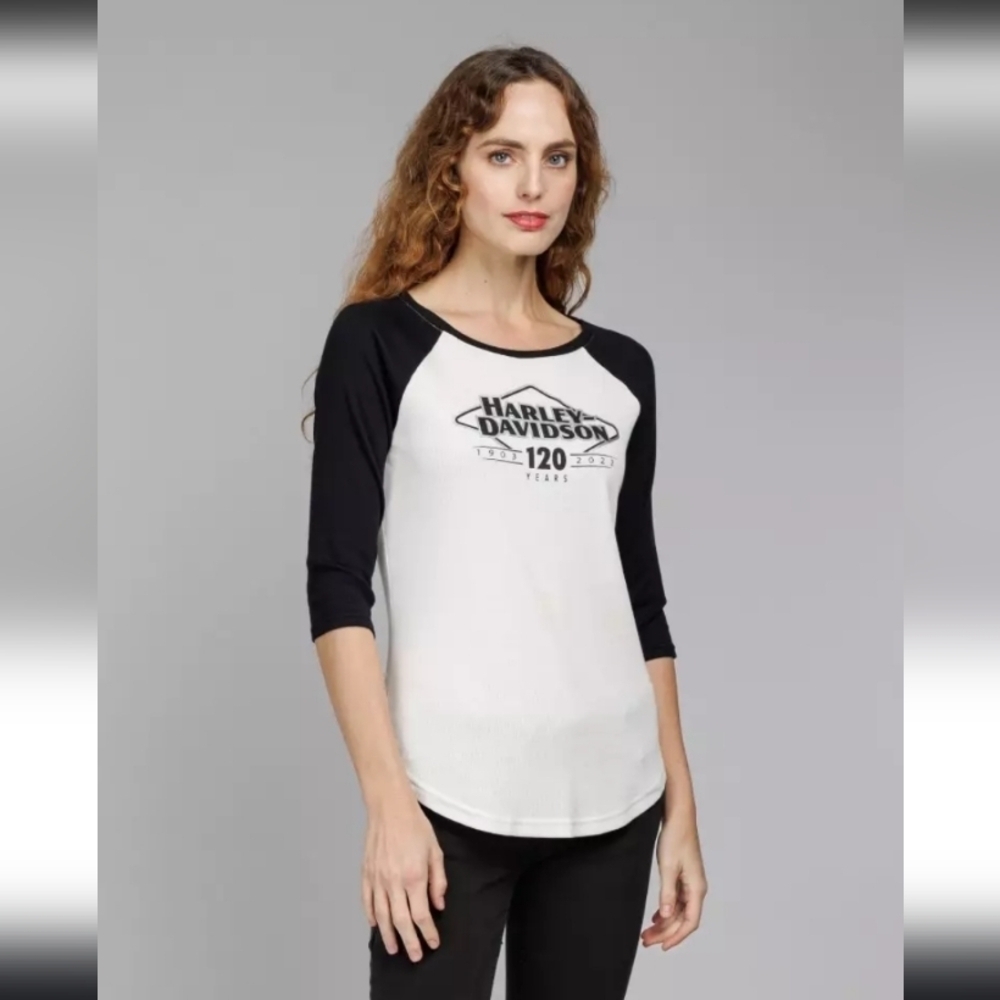 NWT Harley Davidson 120th Anniversary Speedbird Diamond Knit Top 